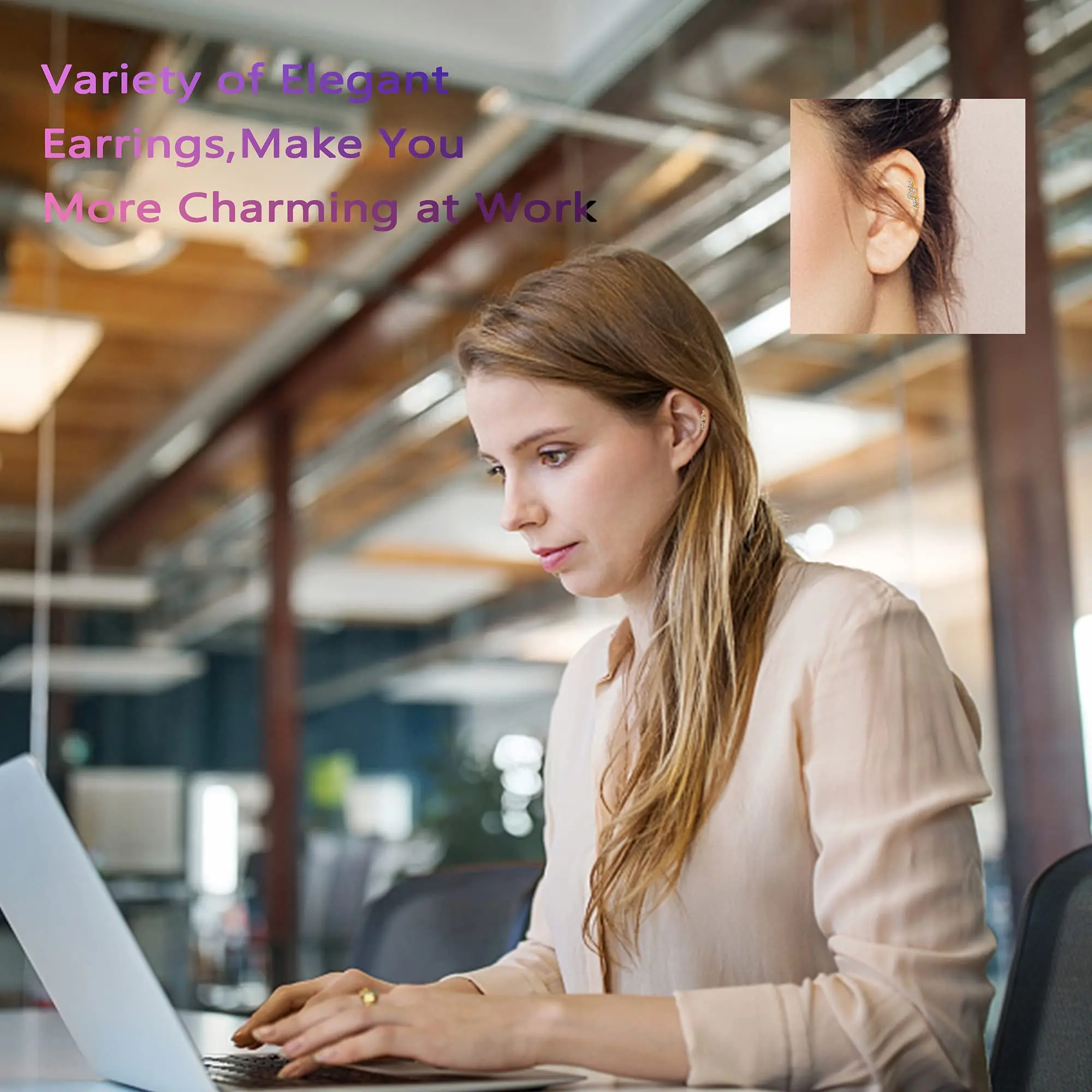 Drperfect Stainless Steel Stud Earrings for Women Men Star Moon Snake Cartilage Screw Back Earring Helix Piercing Jewelry - Image 4